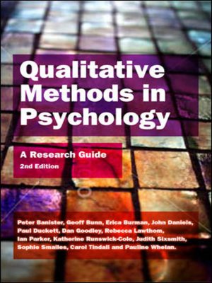 cover image of Qualitative Methods in Psychology